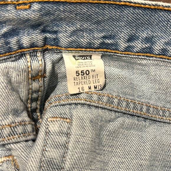 Women’s Vintage 90s Y2K Levi’s 550‎ USA 100% Cotton Relaxed Fit Denim Jeans 16M - Picture 9 of 9